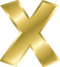 Effect Letters alphabet gold