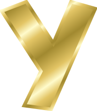 Effect Letters alphabet gold