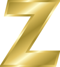 Effect Letters alphabet gold