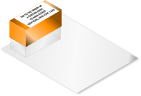 A stamp placed on paper
