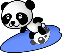 surfer panda