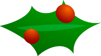 Christmas leaf decoration
