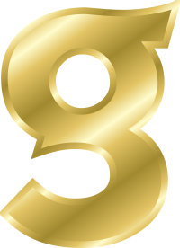 Effect Letters alphabet gold