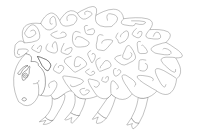 sheep vector coloring