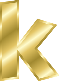 Effect Letters alphabet gold