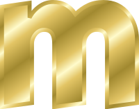 Effect Letters alphabet gold
