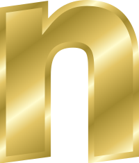 Effect Letters alphabet gold