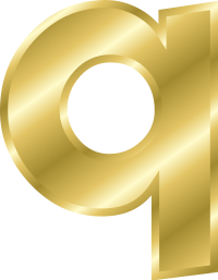 Effect Letters alphabet gold