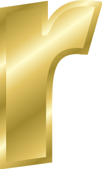 Effect Letters alphabet gold