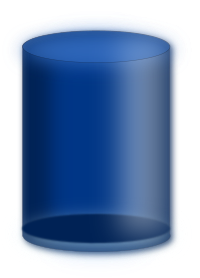 Blue cylinder