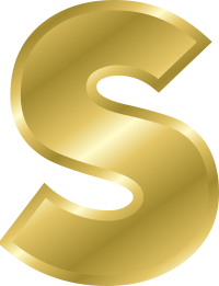 Effect Letters alphabet gold