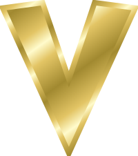 Effect Letters alphabet gold