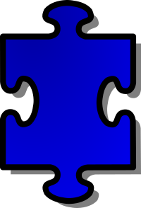 Blue Jigsaw piece 01