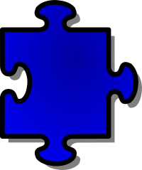 Blue Jigsaw piece 05