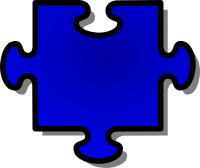 Blue Jigsaw piece 06