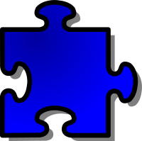 Blue Jigsaw piece 09