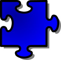 Blue Jigsaw piece 10