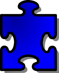 Blue Jigsaw piecev13
