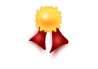 Gold/red Ribbon
