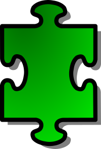 Green Jigsaw piece 01
