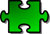 Green Jigsaw piece 02