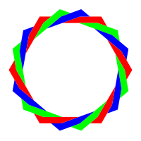 rgb octodecagram