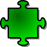 Green Jigsaw piece 04