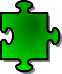 Green Jigsaw piece 05