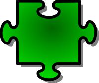 Green Jigsaw piece 06