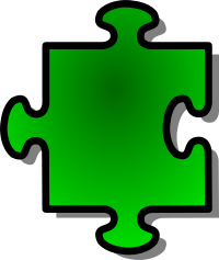 Green Jigsaw piece 07