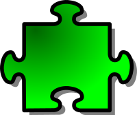 Green Jigsaw piece 08