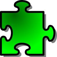 Green Jigsaw piece 09
