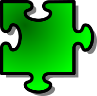 Green Jigsaw piece 10