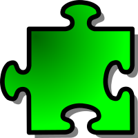 Green Jigsaw piece 12
