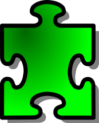 Green Jigsaw piece 13