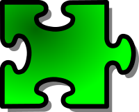 Green Jigsaw piece 14