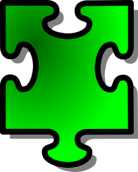 Green Jigsaw piece 15