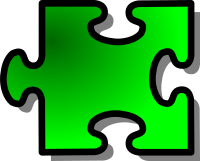 Green Jigsaw piece 16