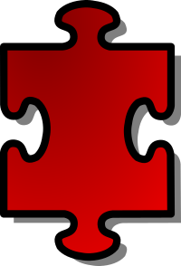 Red Jigsaw piece 01