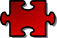 Red Jigsaw piece 02