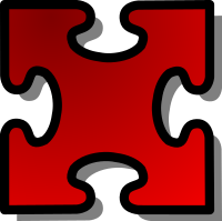 Red Jigsaw piece 03