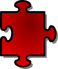 Red Jigsaw piece 05