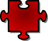 Red Jigsaw piece 06