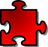 Red Jigsaw piece 09