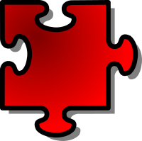 Red Jigsaw piece 10