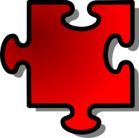 Red Jigsaw piece 11