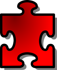 Red Jigsaw piece 13
