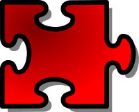 Red Jigsaw piece 14