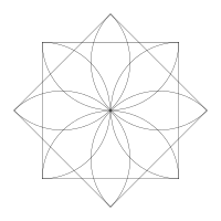 8 half circles octagram
