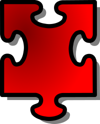 Red Jigsaw piece 15